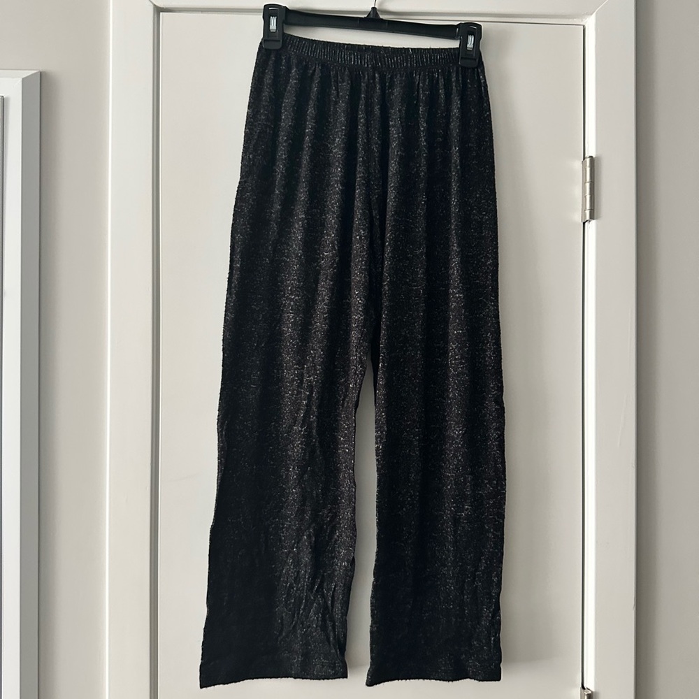 Joah Brown Shimmering Black Wide Leg Pants